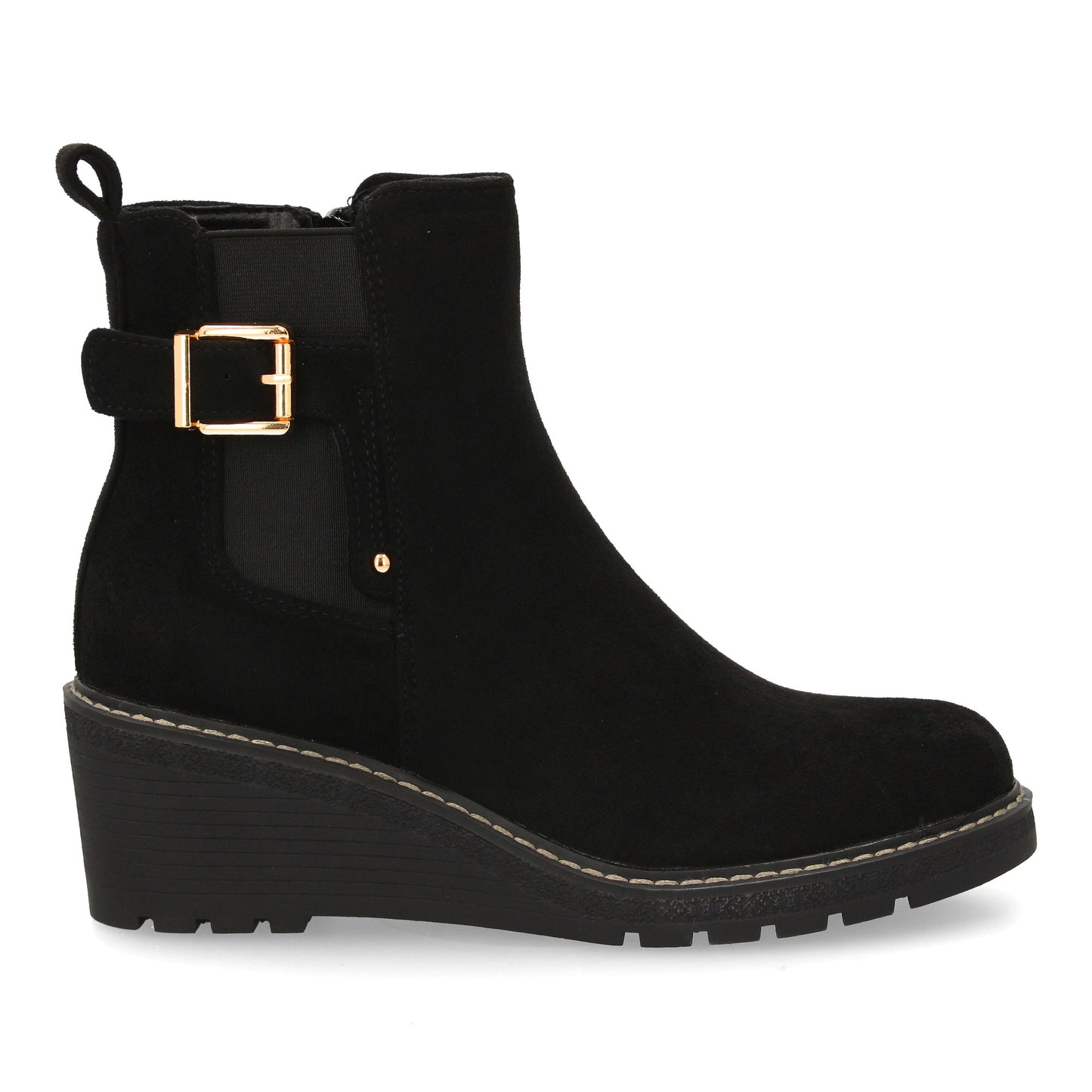 Bota de caña media con diseño sobrio y elegante cuña cómoda ideal para el d