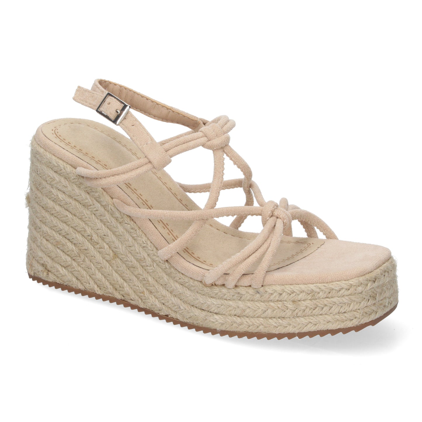 Sandalias de cuña de Yute  para Mujer con Adornos