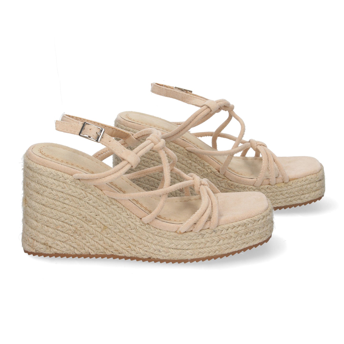 Sandalias de cuña de Yute  para Mujer con Adornos