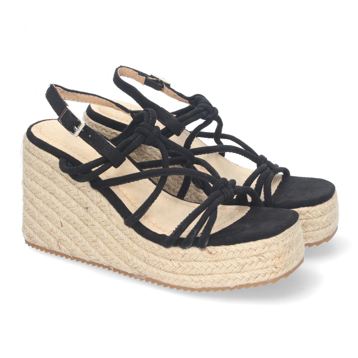 Sandalias de cuña de Yute  para Mujer con Adornos