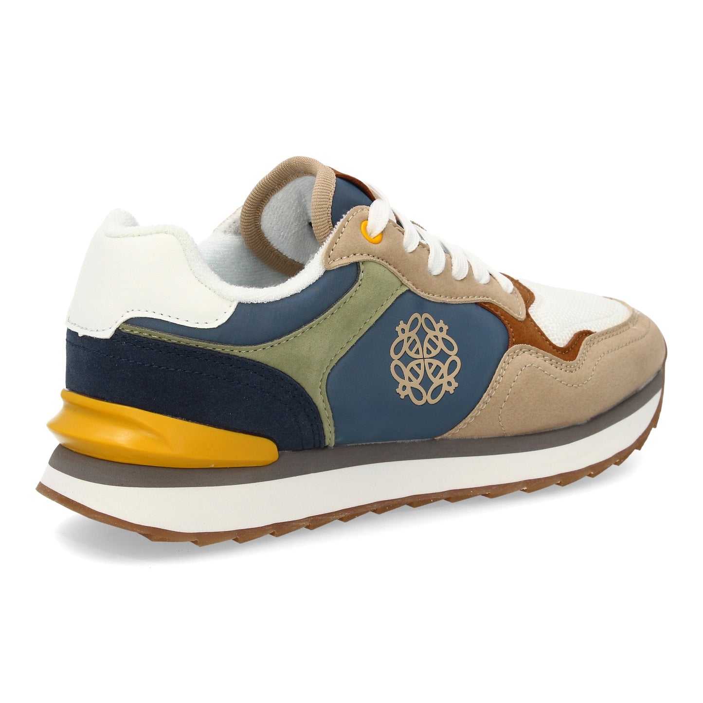 Zapatilla deportiva para mujer con diseño moderno combina diferentes textur