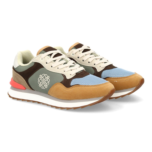 Zapatilla deportiva para mujer con diseño moderno combina diferentes textur