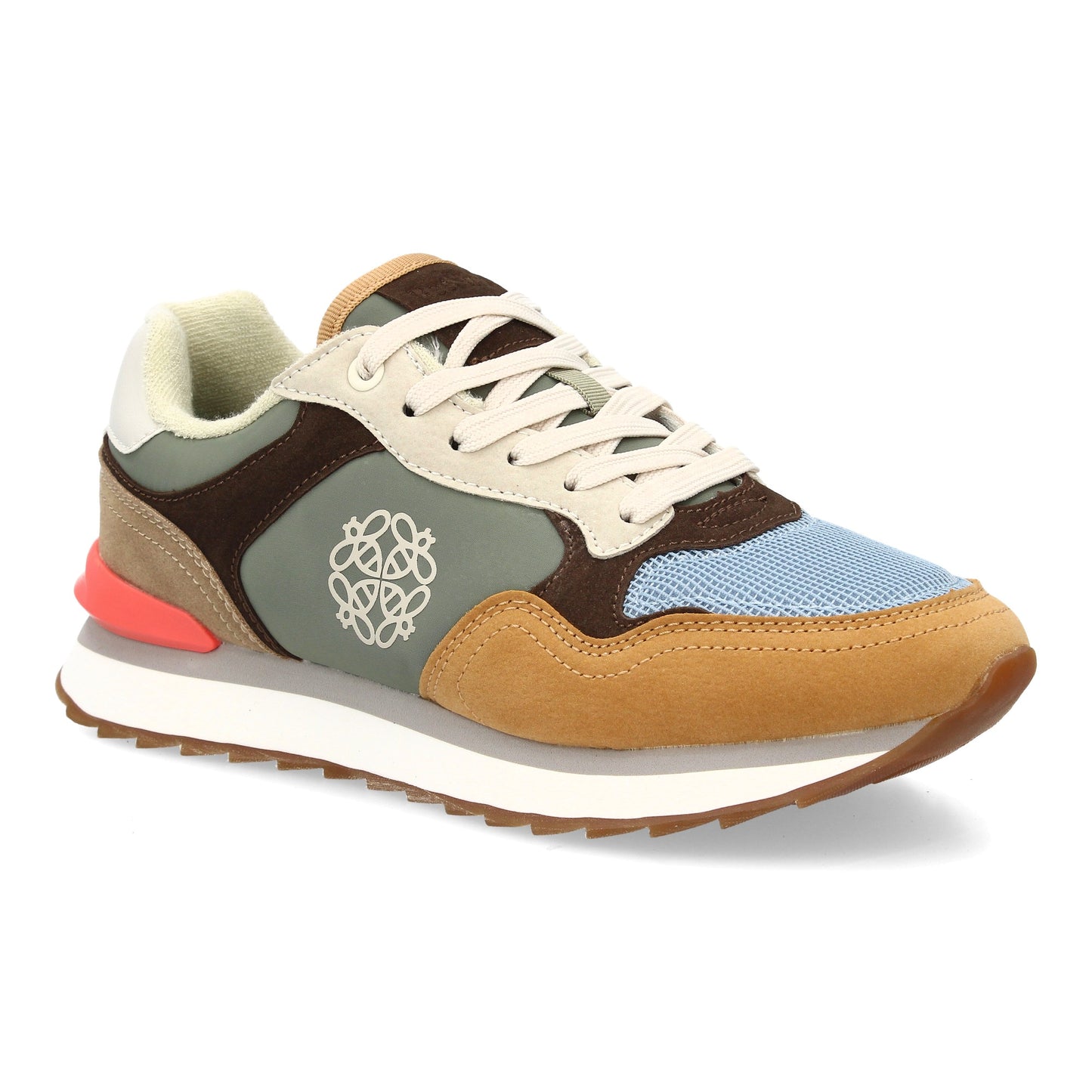 Zapatilla deportiva para mujer con diseño moderno combina diferentes textur