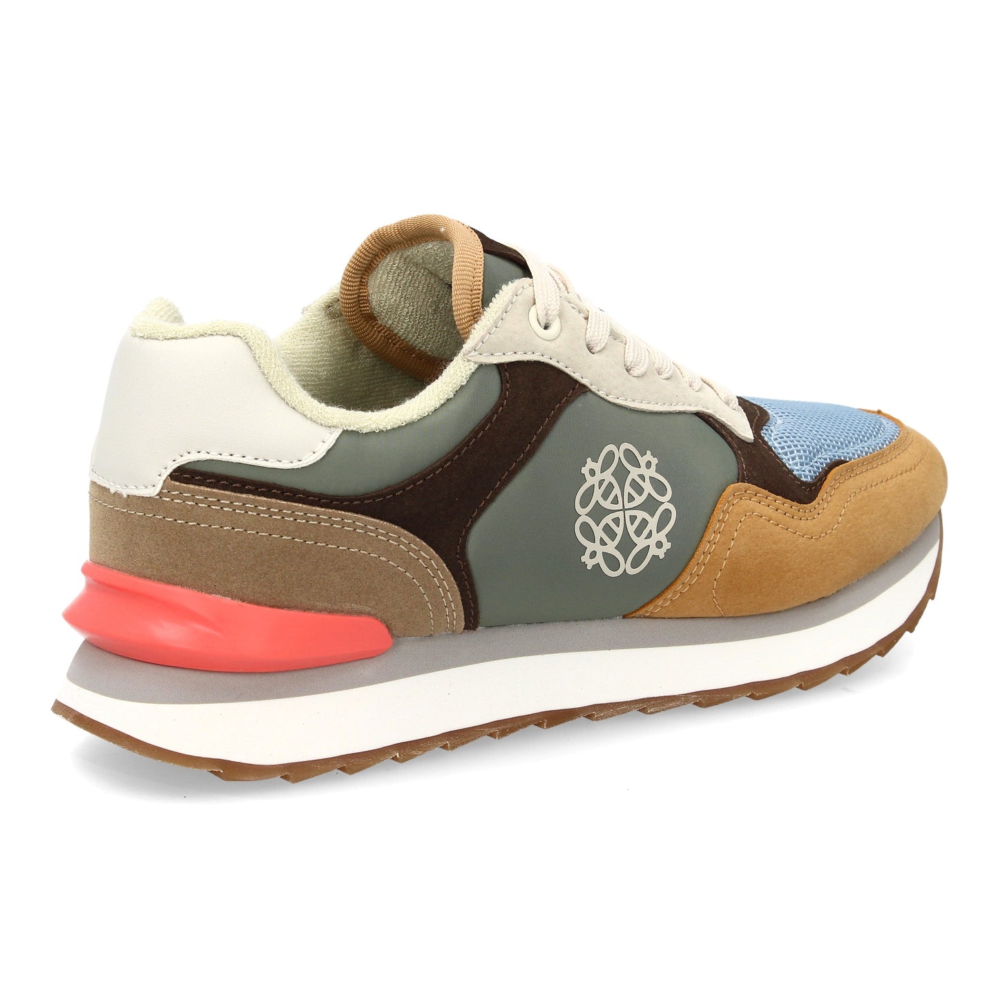 Zapatilla deportiva para mujer con diseño moderno combina diferentes textur