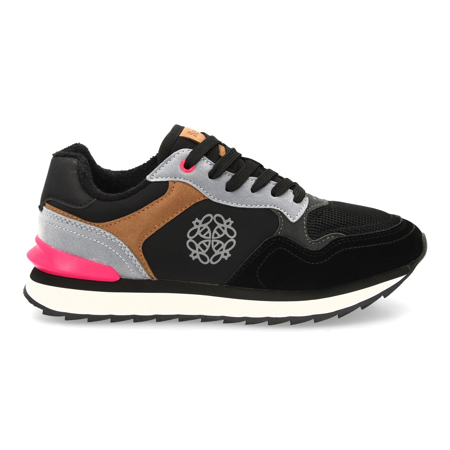 Zapatilla deportiva para mujer con diseño moderno combina diferentes textur