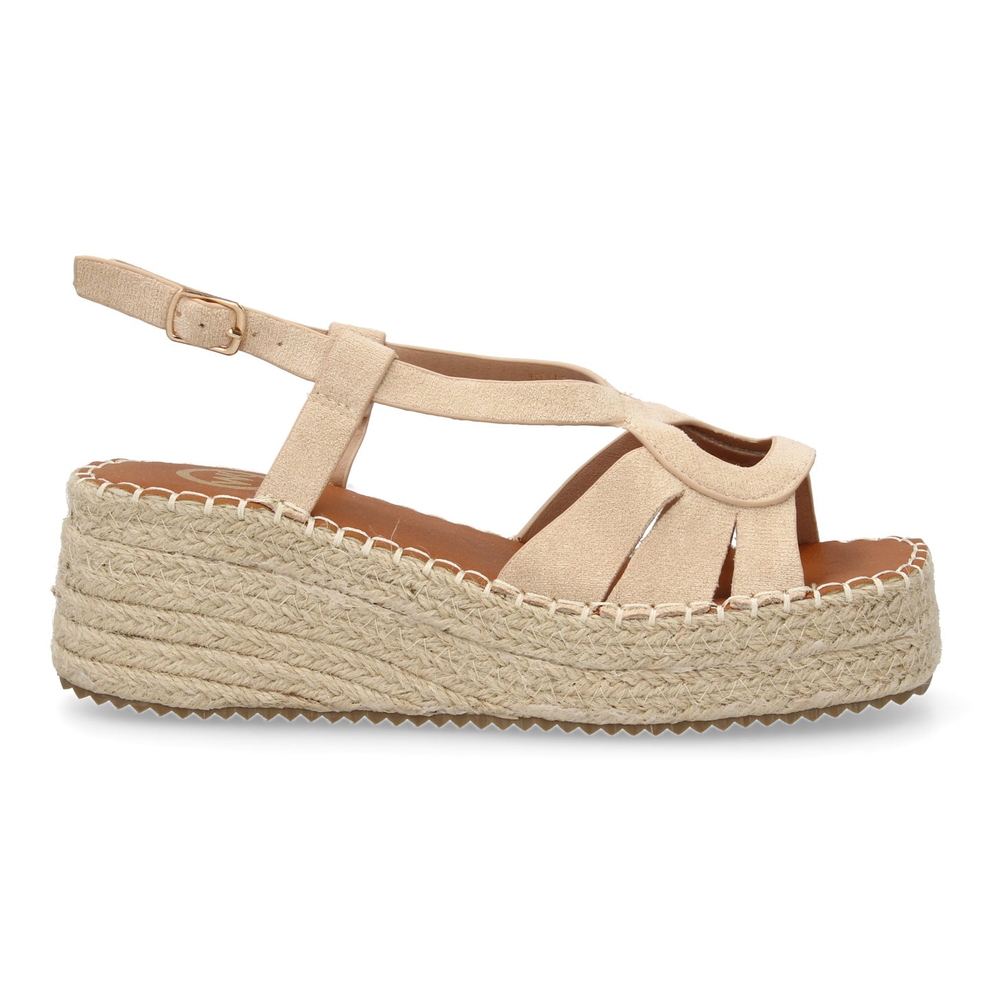 Sandalia de cuña de yute para mujer  comodas y elegantes  di