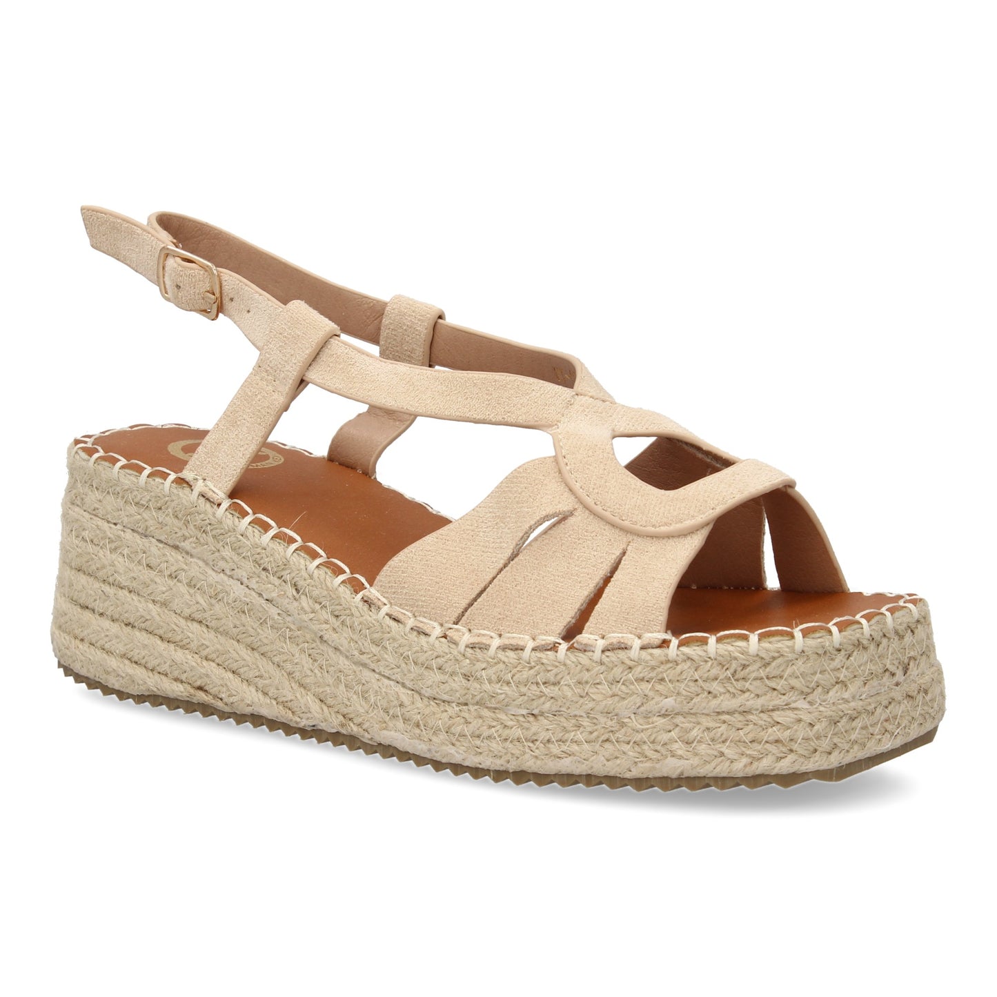 Sandalia de cuña de yute para mujer  comodas y elegantes  di