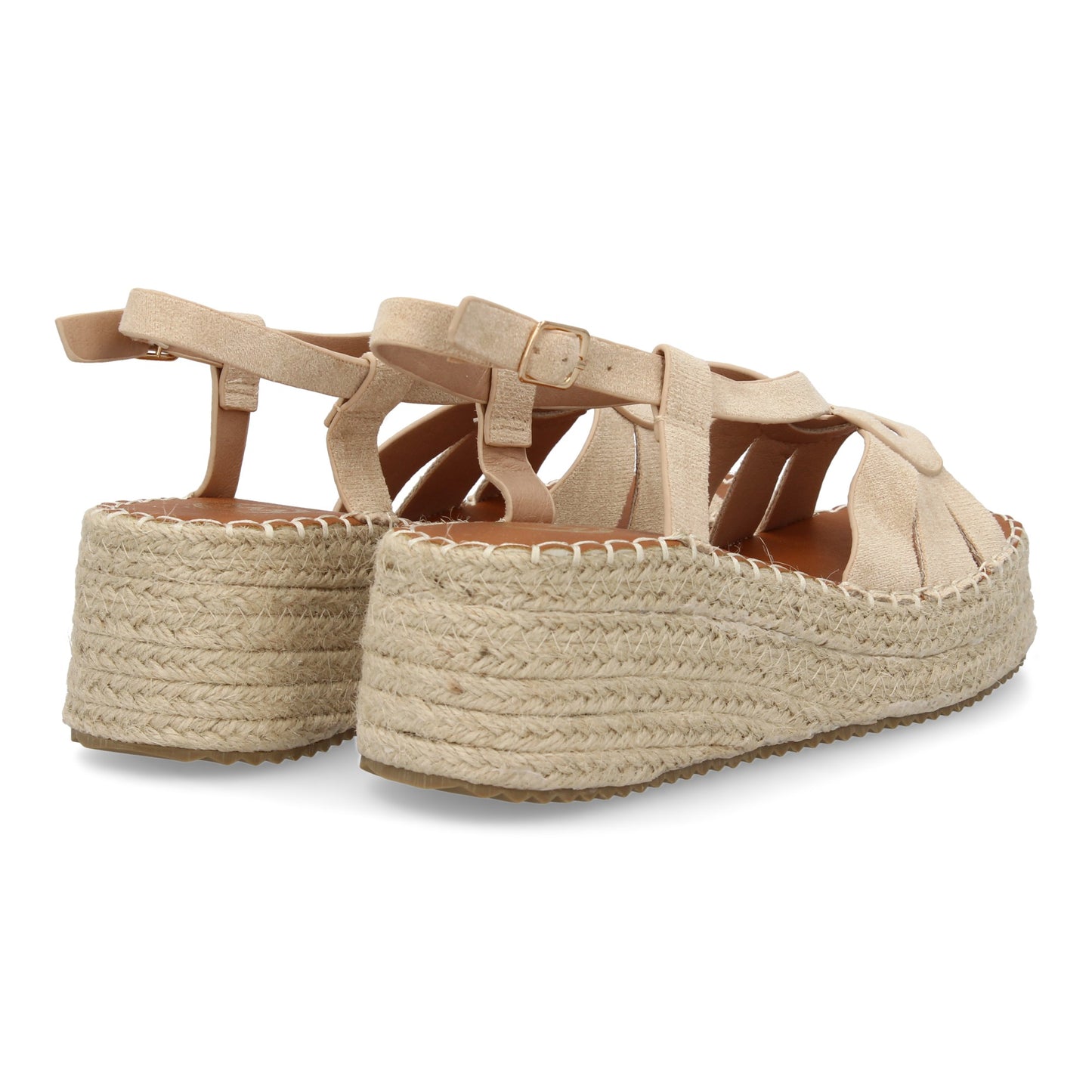 Sandalia de cuña de yute para mujer  comodas y elegantes  di