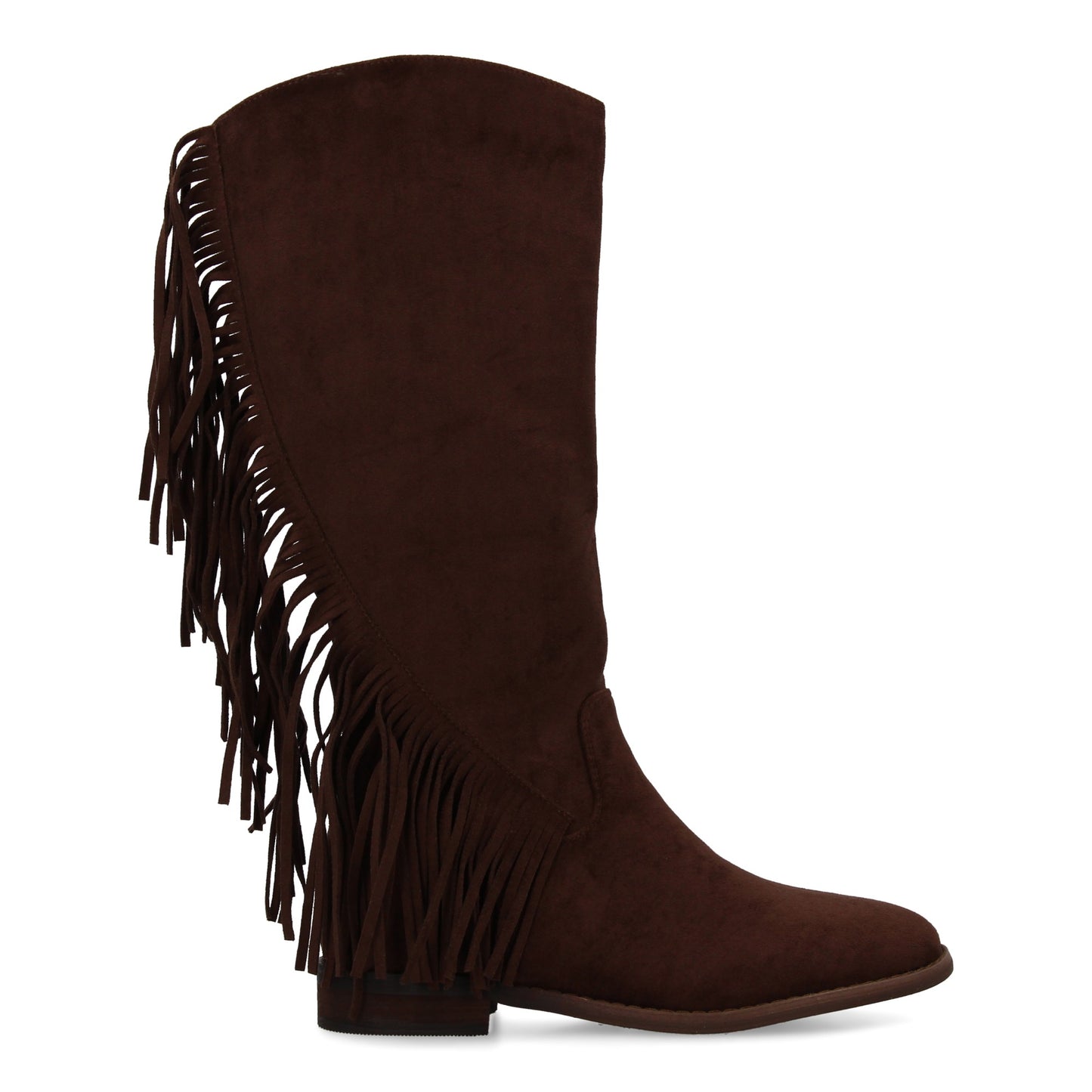 Bota plana mujer con flecos y estampado liso  Diseño moderno. Estilo cowboy. Tac
