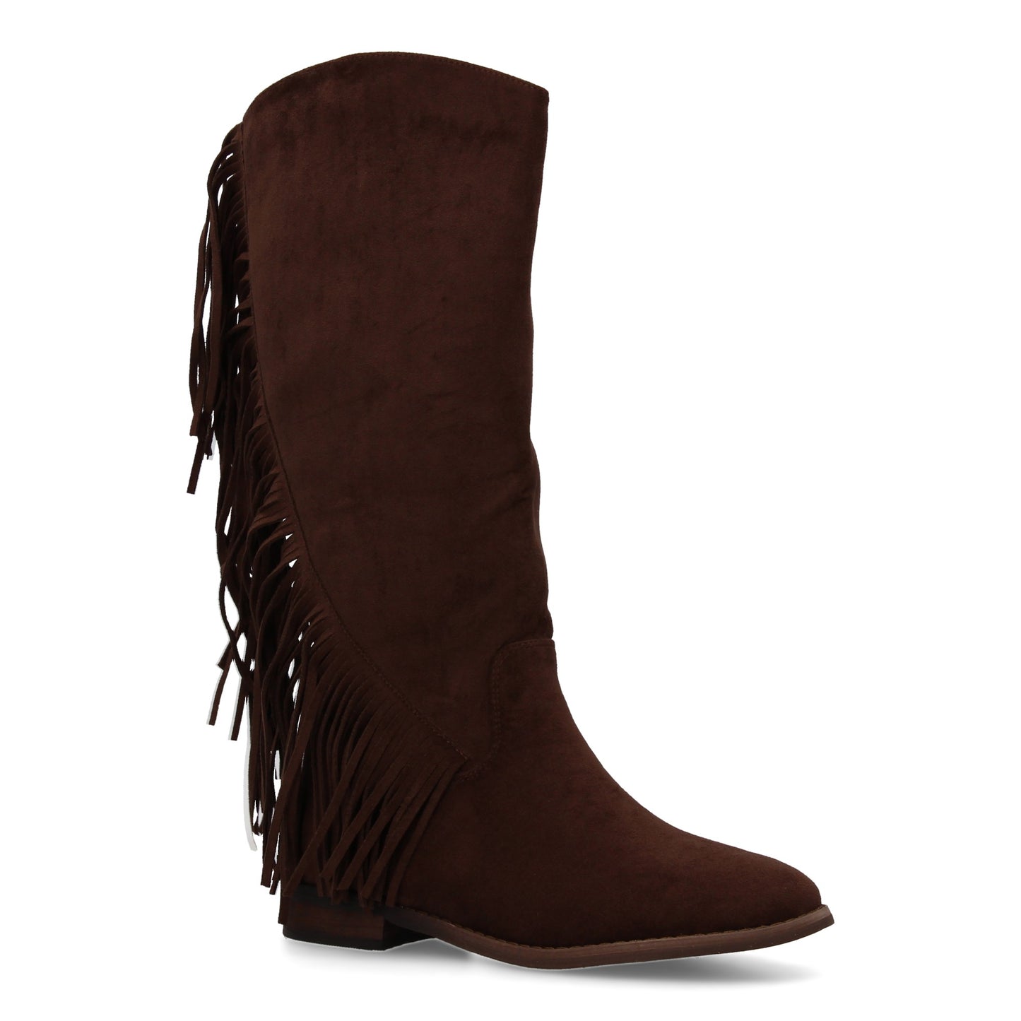 Bota plana mujer con flecos y estampado liso  Diseño moderno. Estilo cowboy. Tac