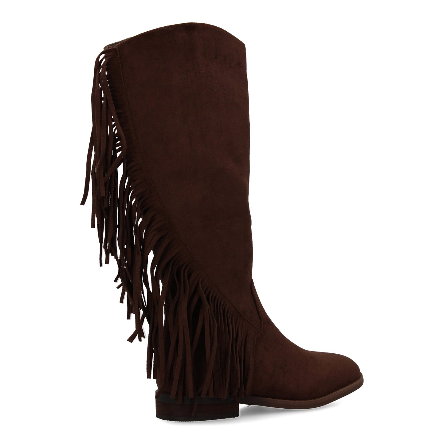 Bota plana mujer con flecos y estampado liso  Diseño moderno. Estilo cowboy. Tac