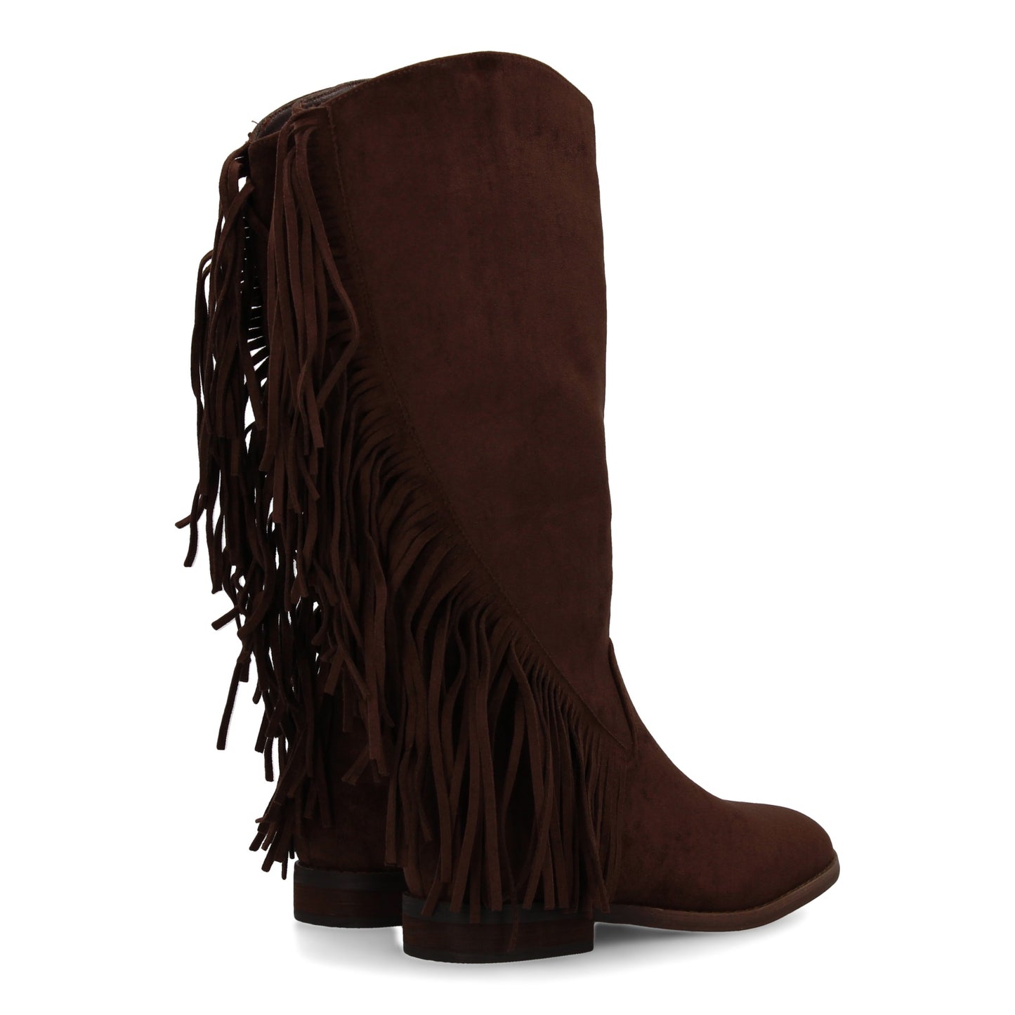 Bota plana mujer con flecos y estampado liso  Diseño moderno. Estilo cowboy. Tac