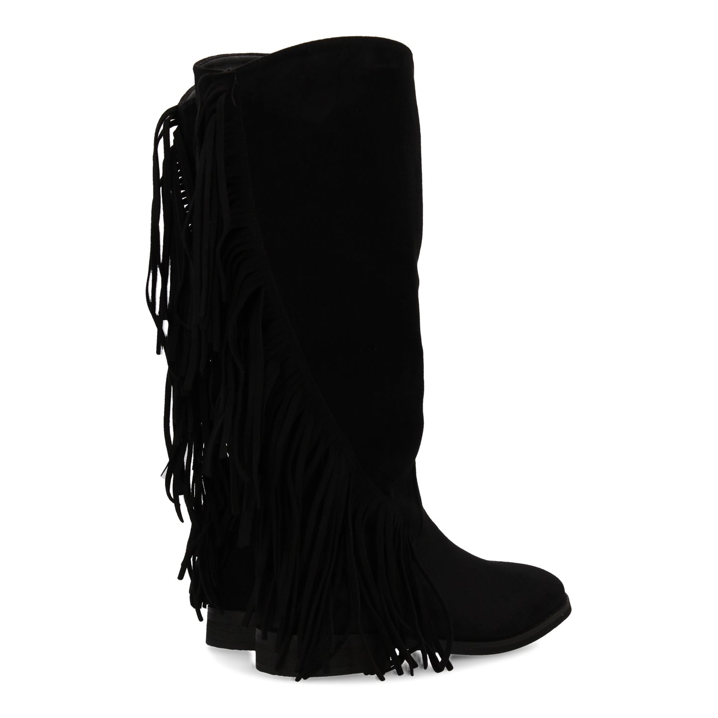 Bota plana mujer con flecos y estampado liso  Diseño moderno. Estilo cowboy. Tac