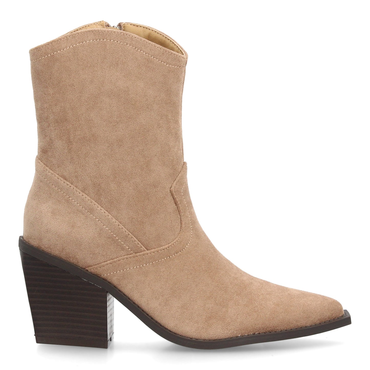 Bota estilo cowboy para mujer con diseño minimalista. Punta fina y tacón an