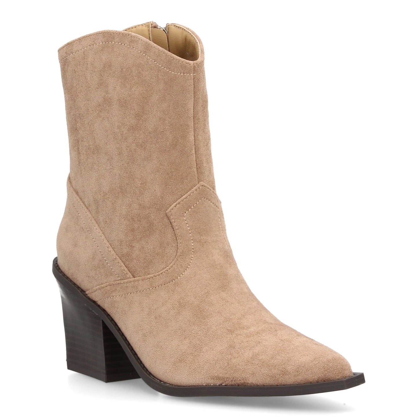 Bota estilo cowboy para mujer con diseño minimalista. Punta fina y tacón an