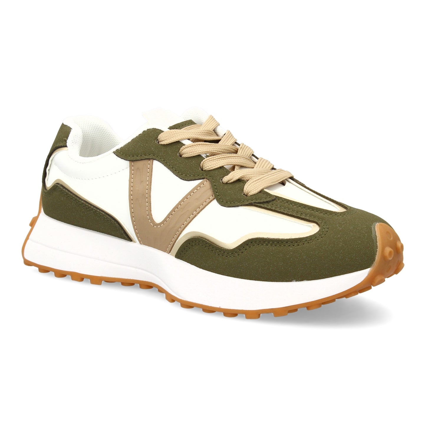 Zapatilla deportiva con Diseño moderno y suela dentada. Detalles de contraste  c