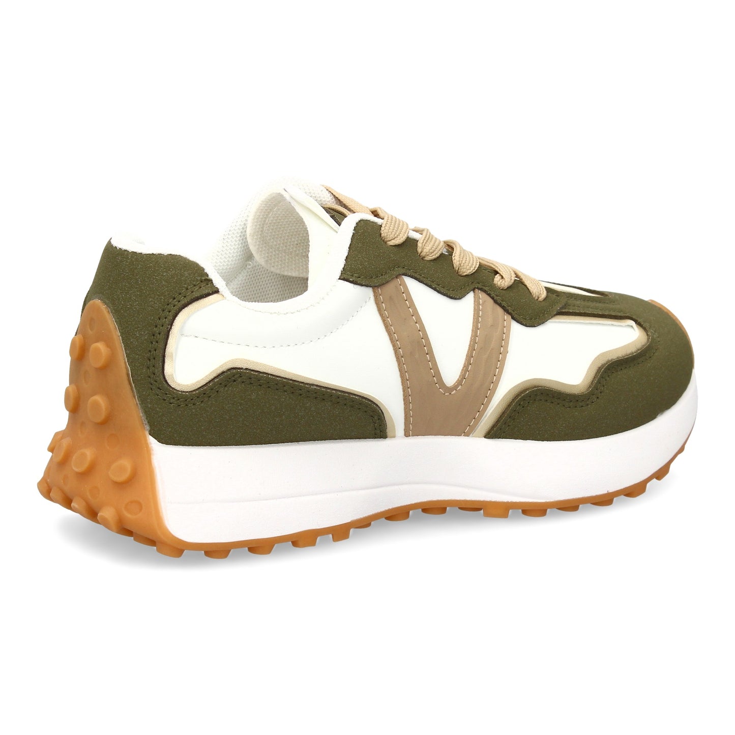 Zapatilla deportiva con Diseño moderno y suela dentada. Detalles de contraste  c