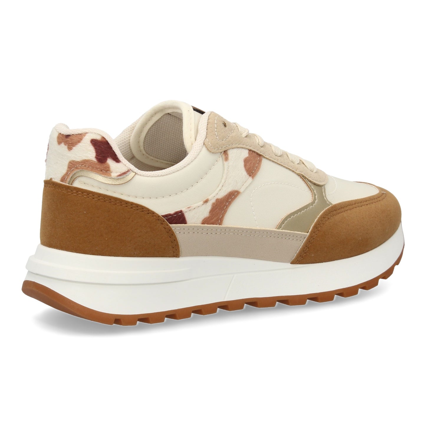 Zapatilla deportiva para mujer de estilo casual combina materiales y textur