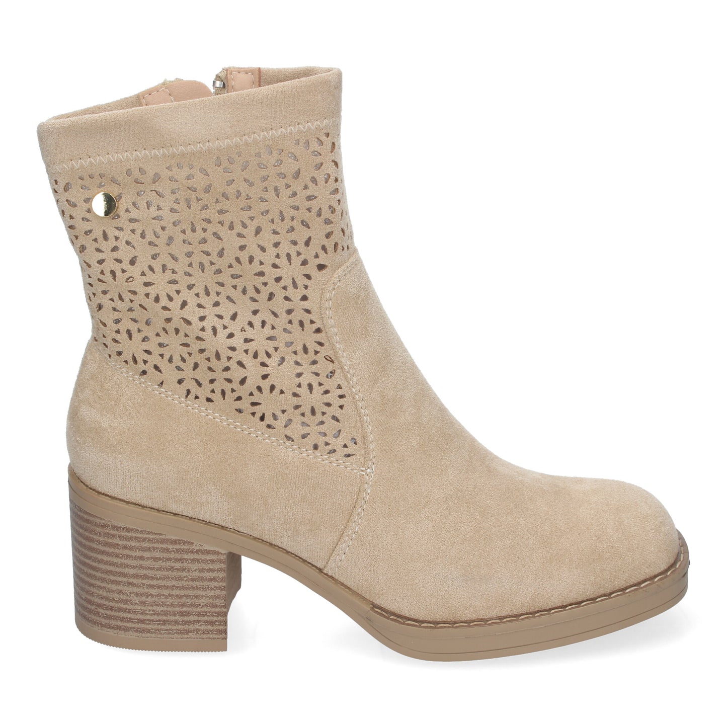 Botines caña calada Beige