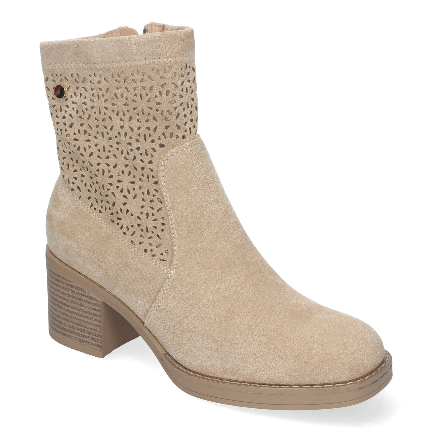 Botines caña calada Beige