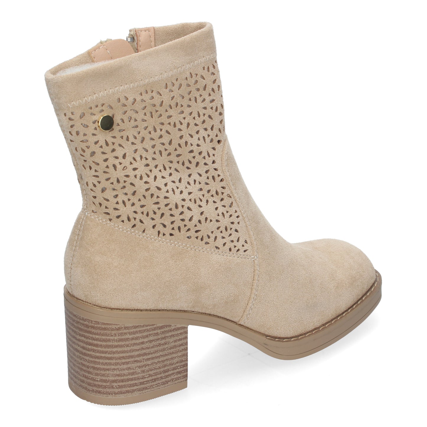 Botines caña calada Beige