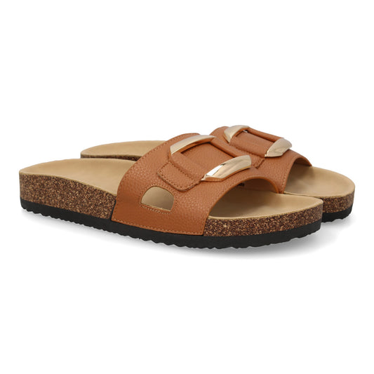 Sandalia plana de mujer  comoda y elegante  diseño