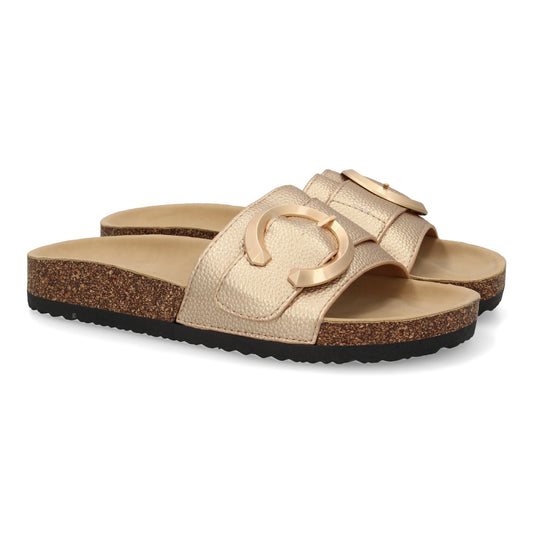 Sandalia plana de mujer  comoda y elegante  diseño