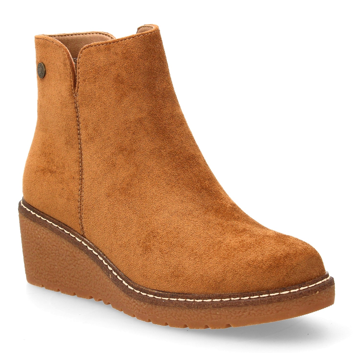 Botín decuña estampado liso para mujer. Para uso diario  Cierre de Cremalle