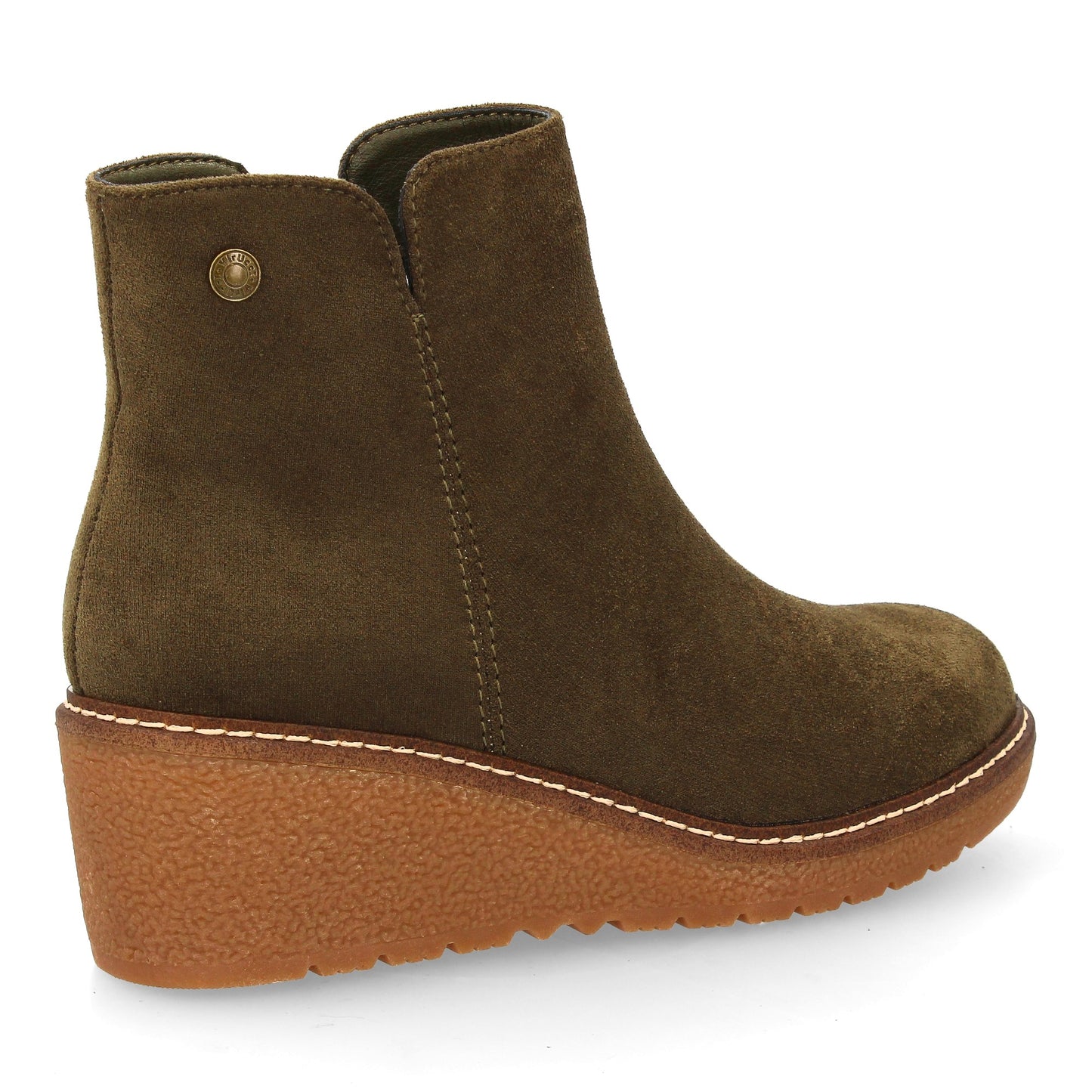 Botín decuña estampado liso para mujer. Para uso diario  Cierre de Cremalle