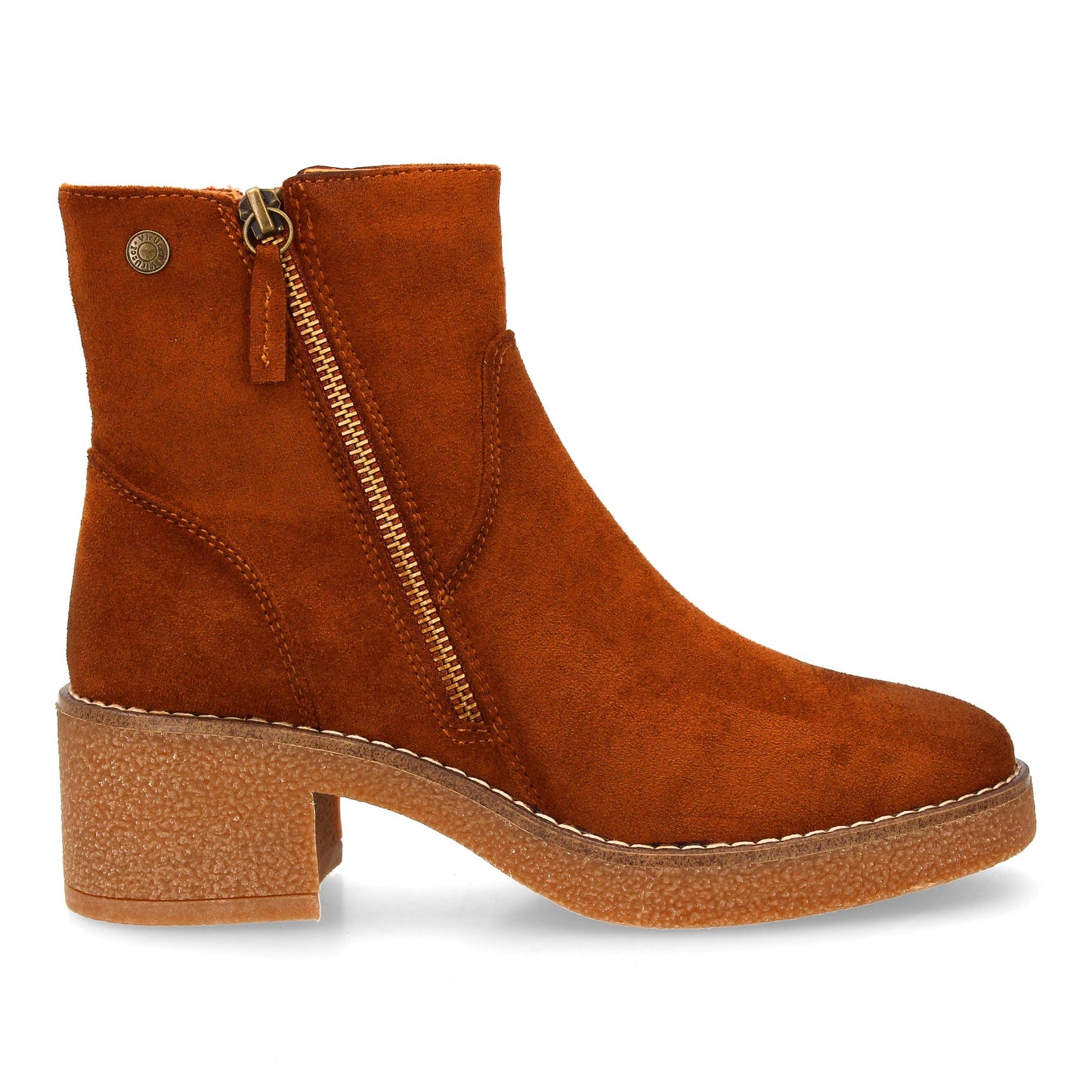 Botín para mujer con diseño clásico y cómodo  cremallera lateral decorativa