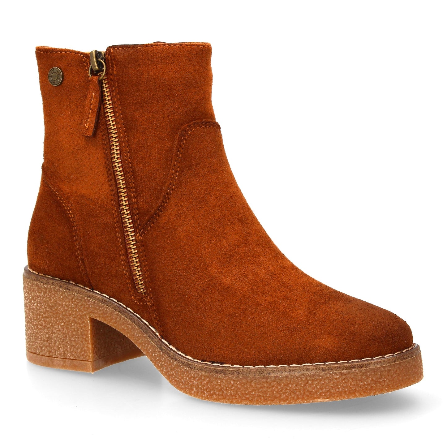 Botín para mujer con diseño clásico y cómodo  cremallera lateral decorativa