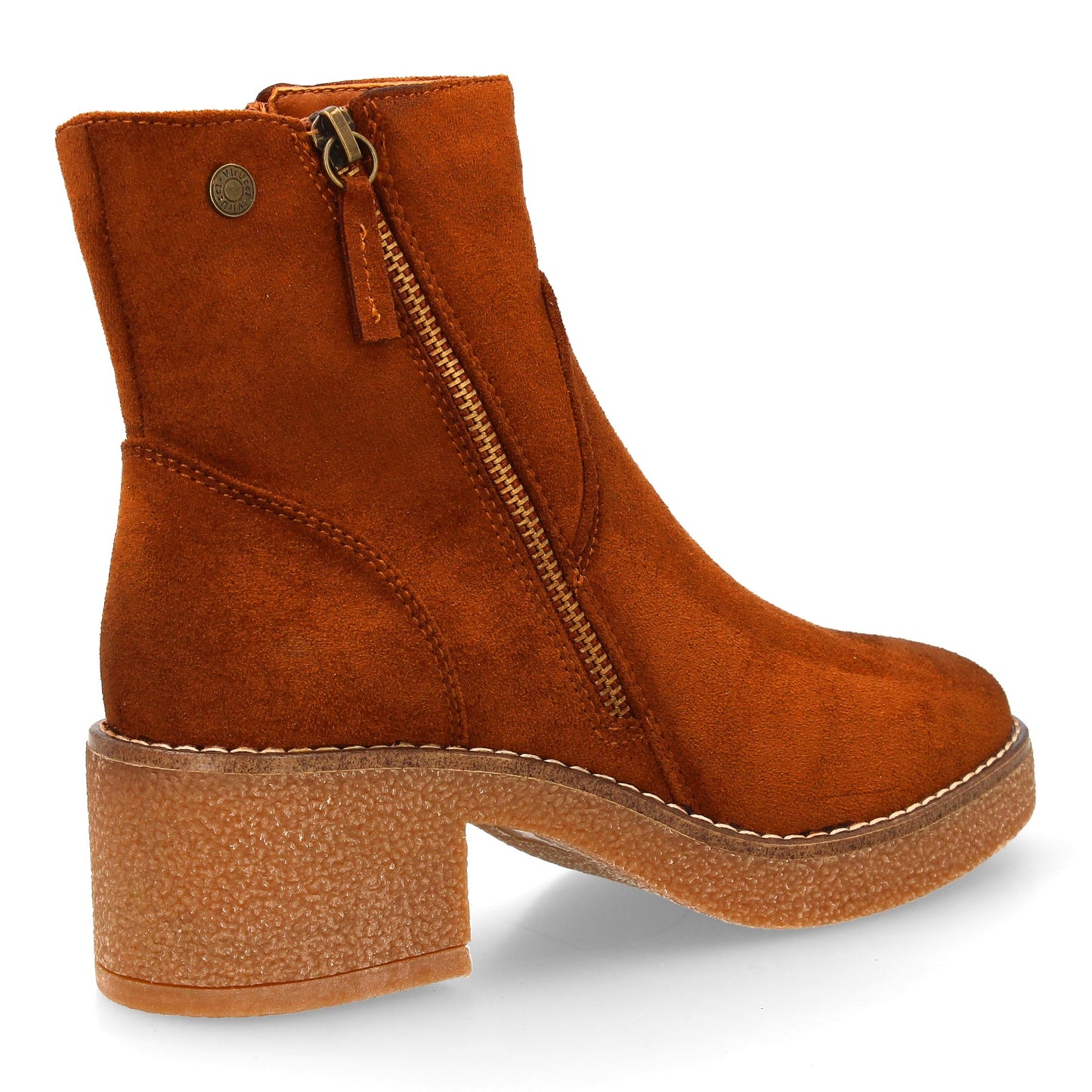 Botín para mujer con diseño clásico y cómodo  cremallera lateral decorativa