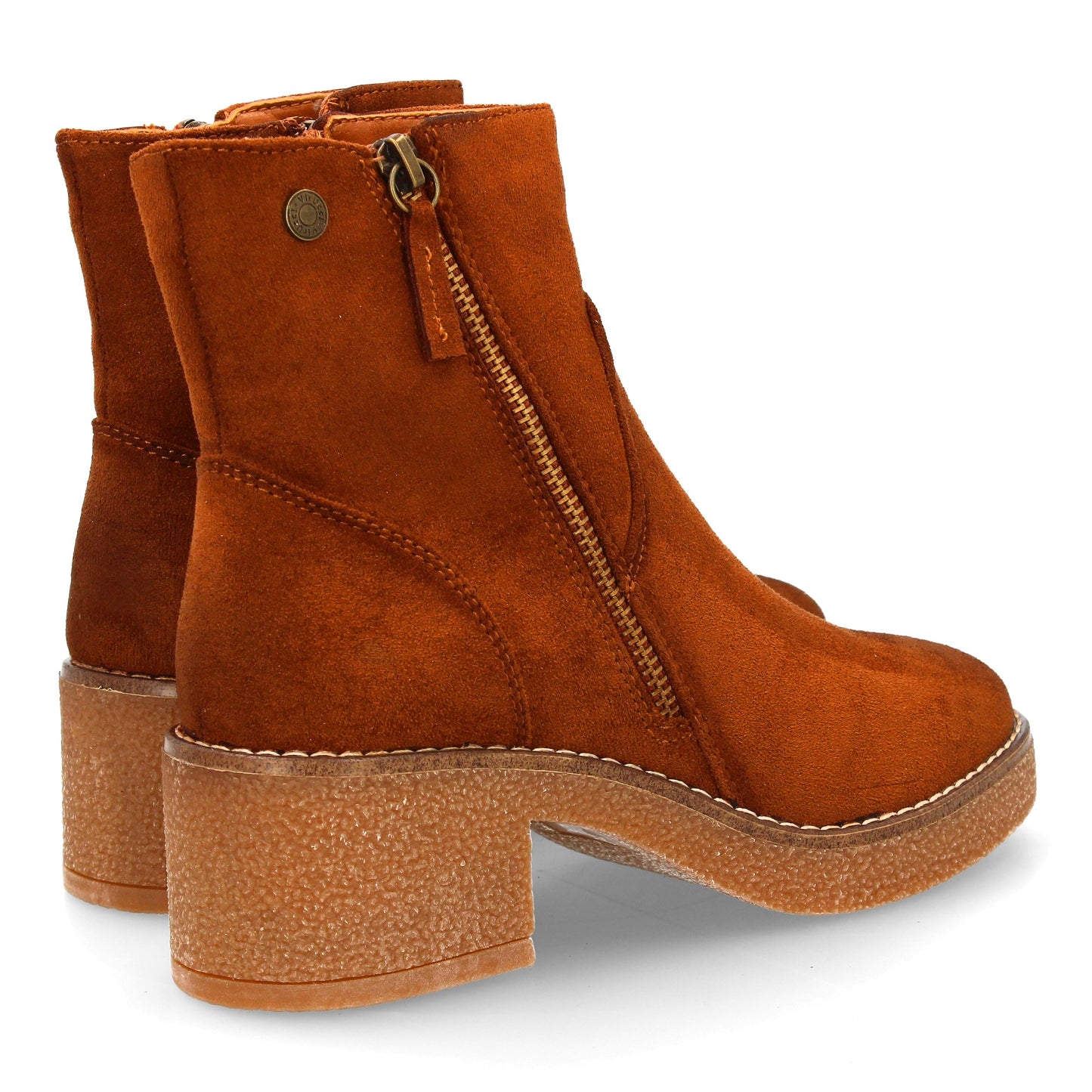 Botín para mujer con diseño clásico y cómodo  cremallera lateral decorativa