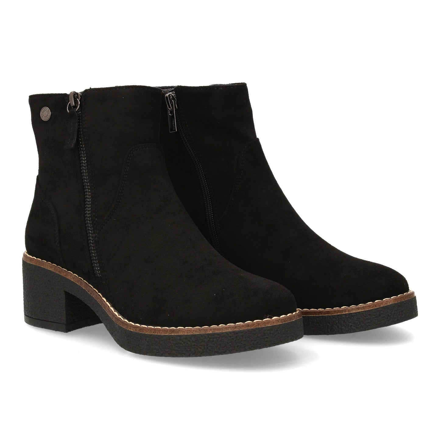 Botín para mujer con diseño clásico y cómodo  cremallera lateral decorativa