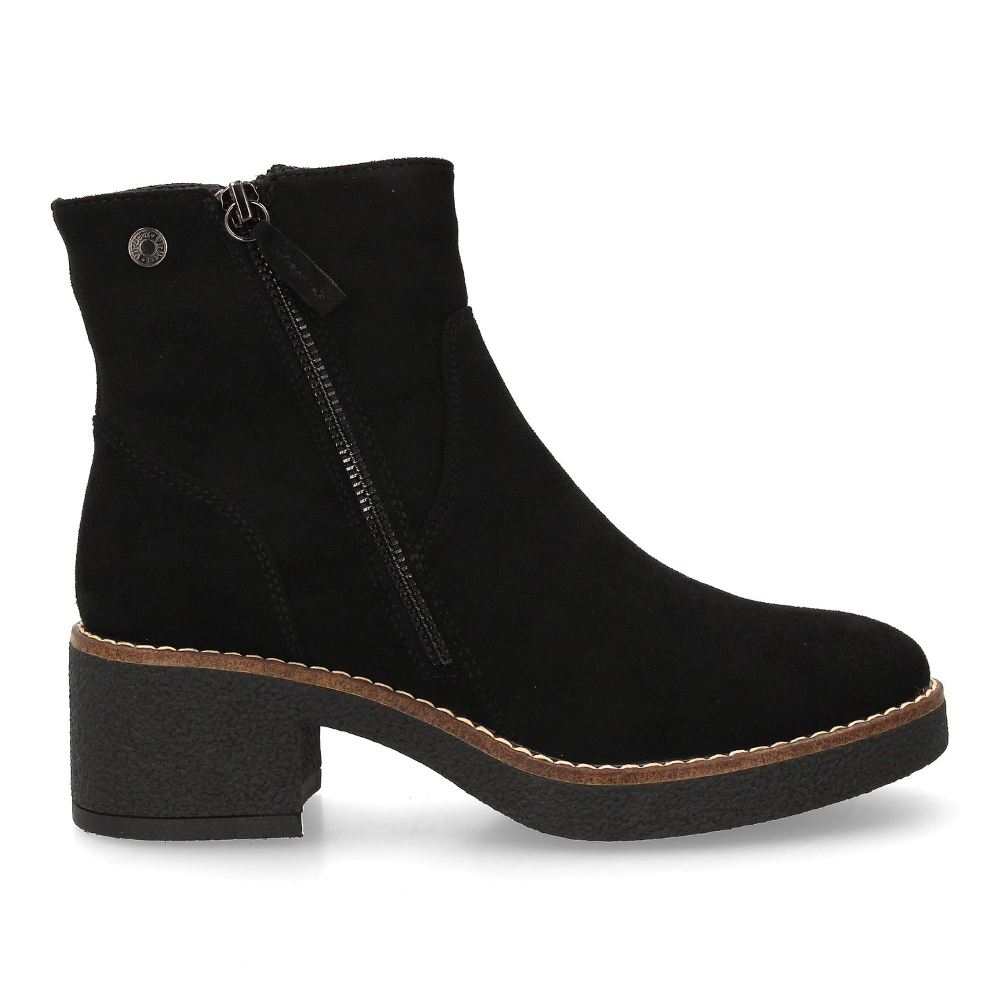 Botín para mujer con diseño clásico y cómodo  cremallera lateral decorativa