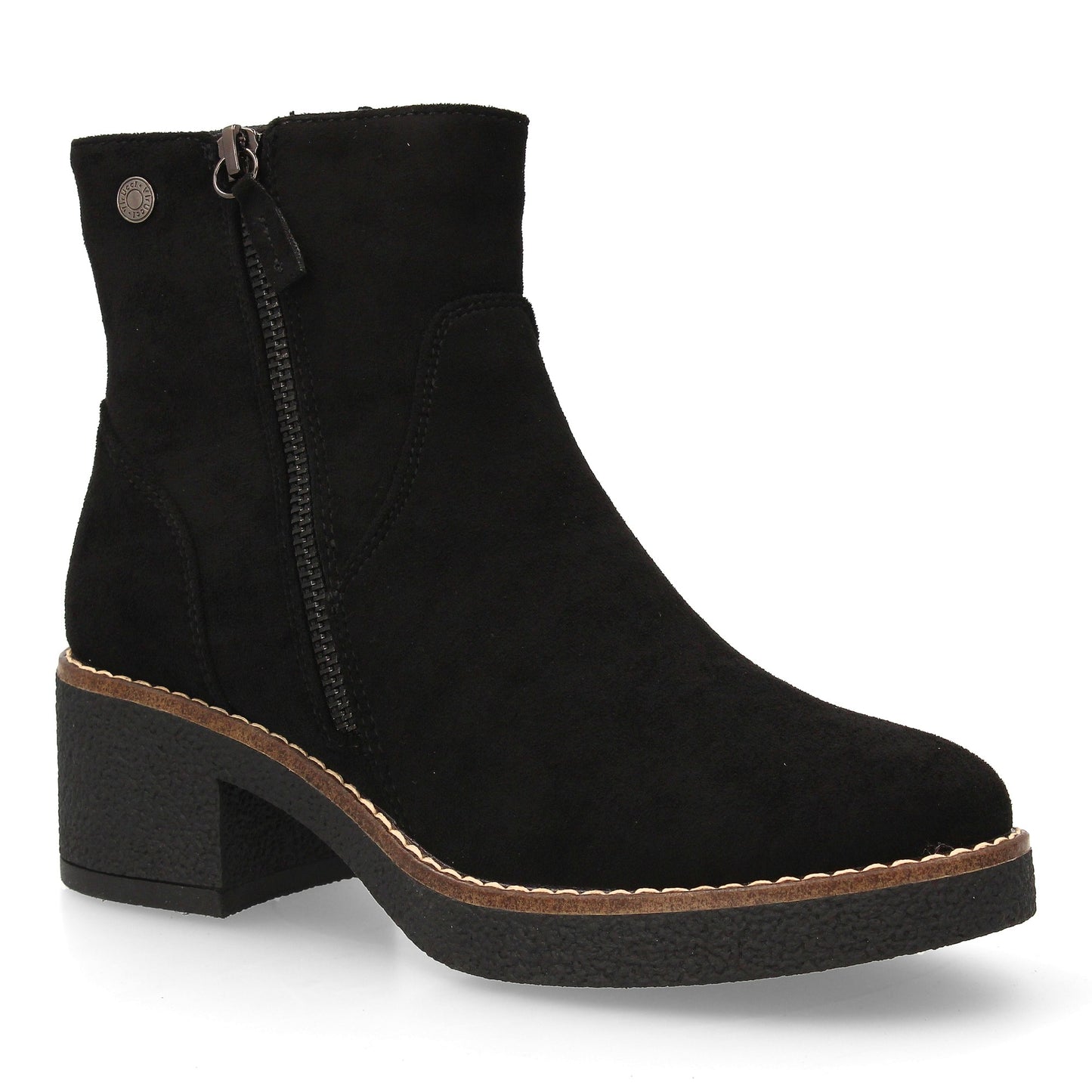 Botín para mujer con diseño clásico y cómodo  cremallera lateral decorativa