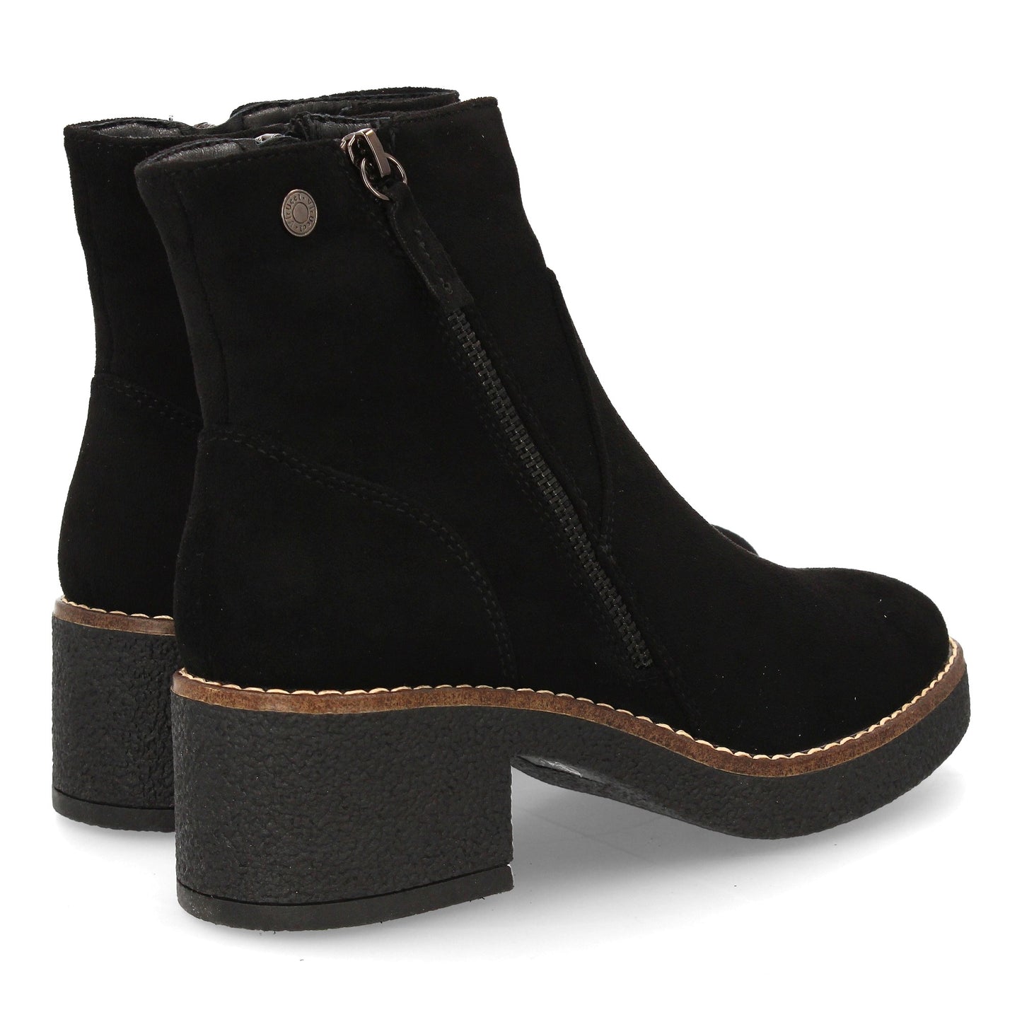 Botín para mujer con diseño clásico y cómodo  cremallera lateral decorativa