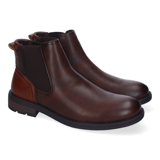 Botines de Hombre Elegantes  Diseño Moderno con Punta Redonda  Comodos con Mater