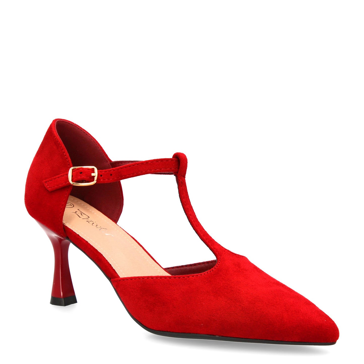 Zapato de tacón medio con tira en T para mujer. Elegante  ´cómodo y versátil. Co