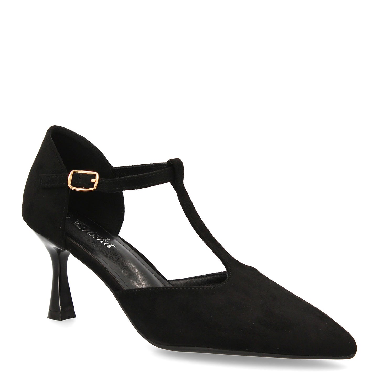 Zapato de tacón medio con tira en T para mujer. Elegante  ´cómodo y versátil. Co