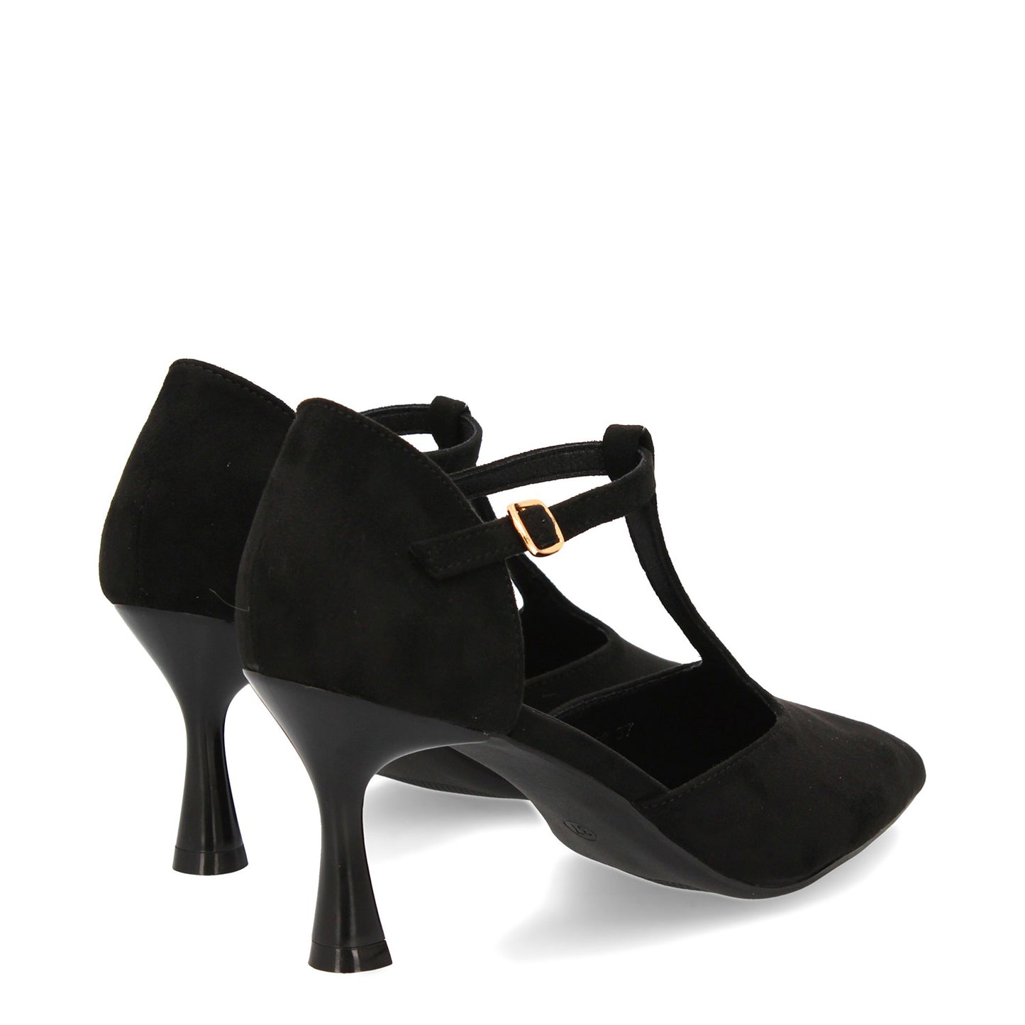 Zapato de tacón medio con tira en T para mujer. Elegante  ´cómodo y versátil. Co