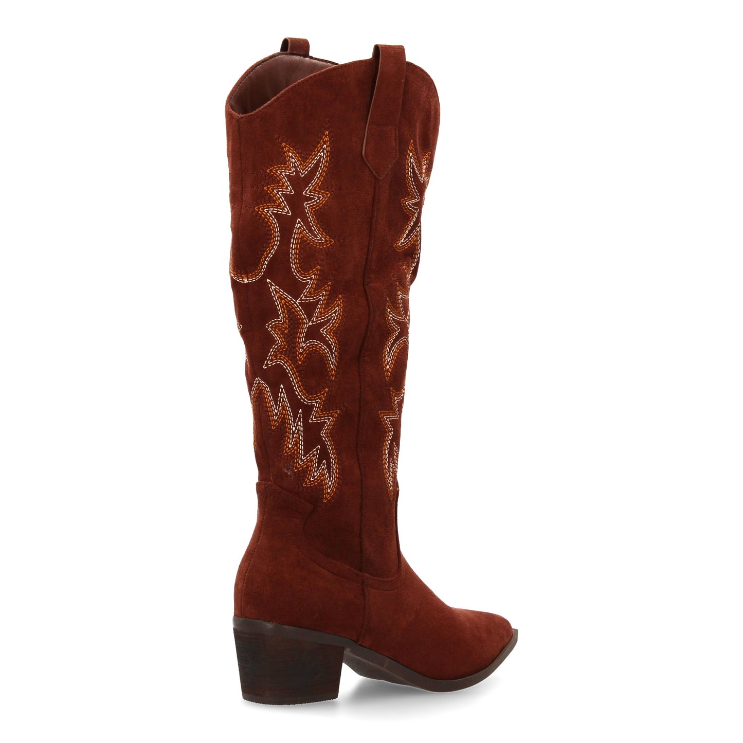 Botas camperas de mujer con caña alta y bordados estilo cowboy  cierre de cremal