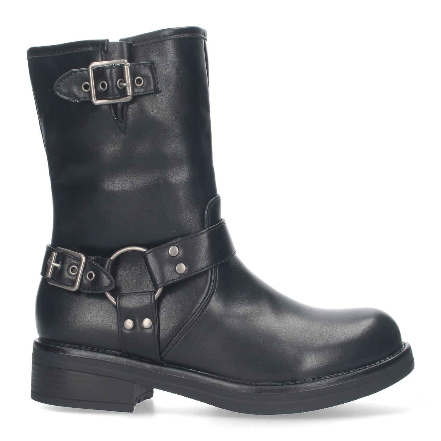 Botines Moteros de diseño Liso con Tacon