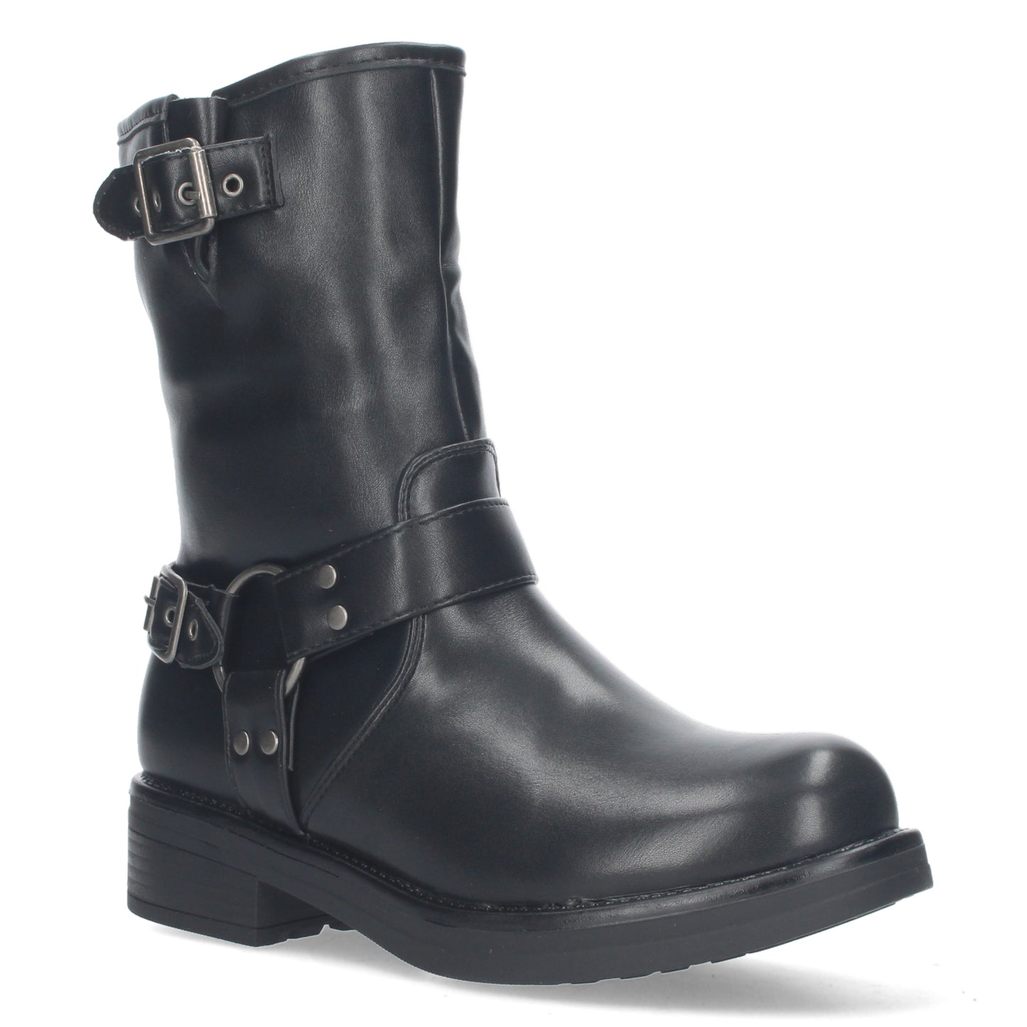 Botines Moteros de diseño Liso con Tacon