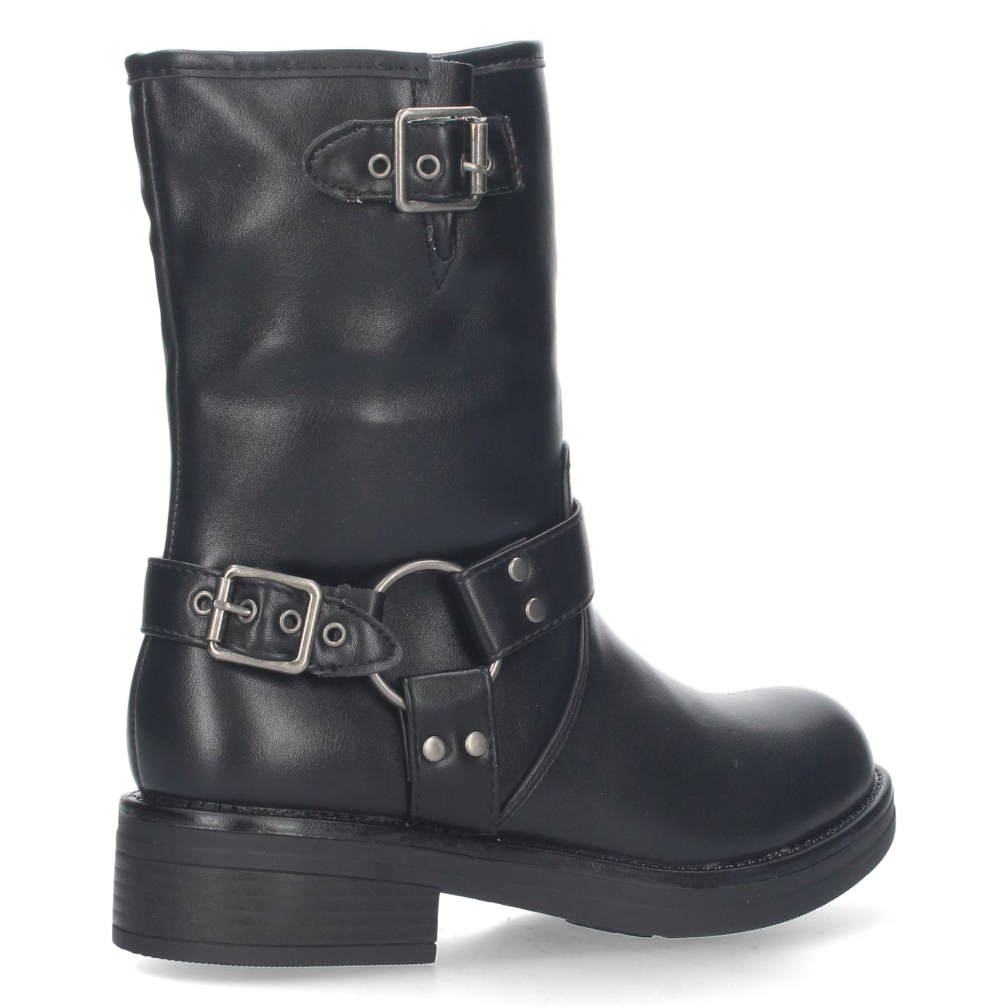 Botines Moteros de diseño Liso con Tacon