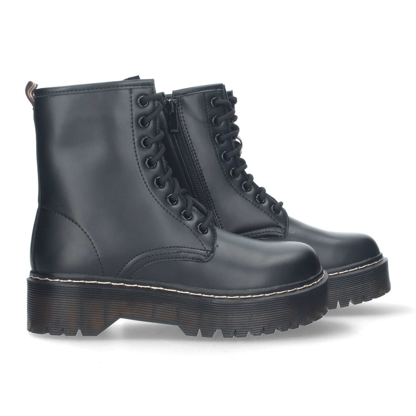 Botin de Tacon Ancho para Mujer  Comodo  con Estampado Liso  Cierres de Cor