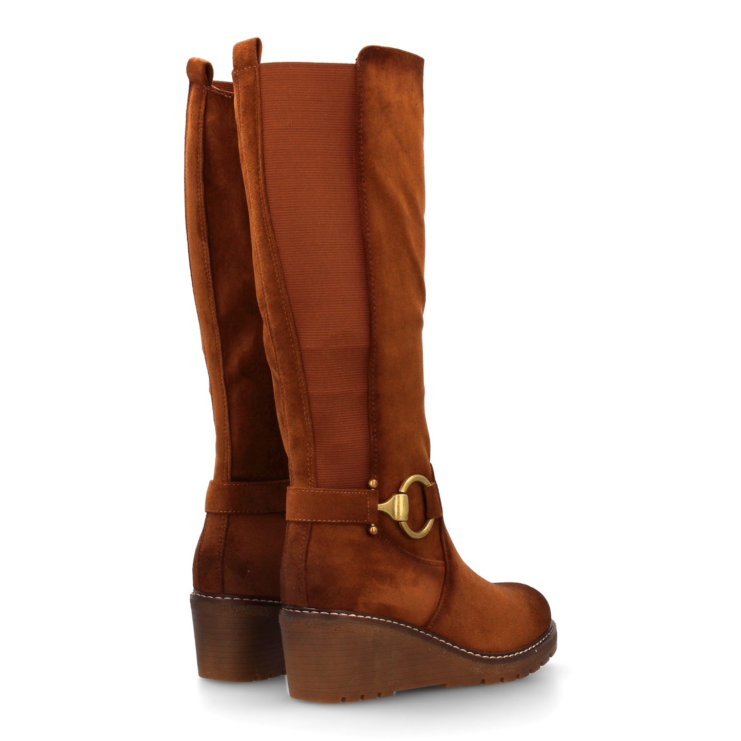 Bota alta mujer Diseño elegante  con cuña que aporta altura sin renunciar a la c