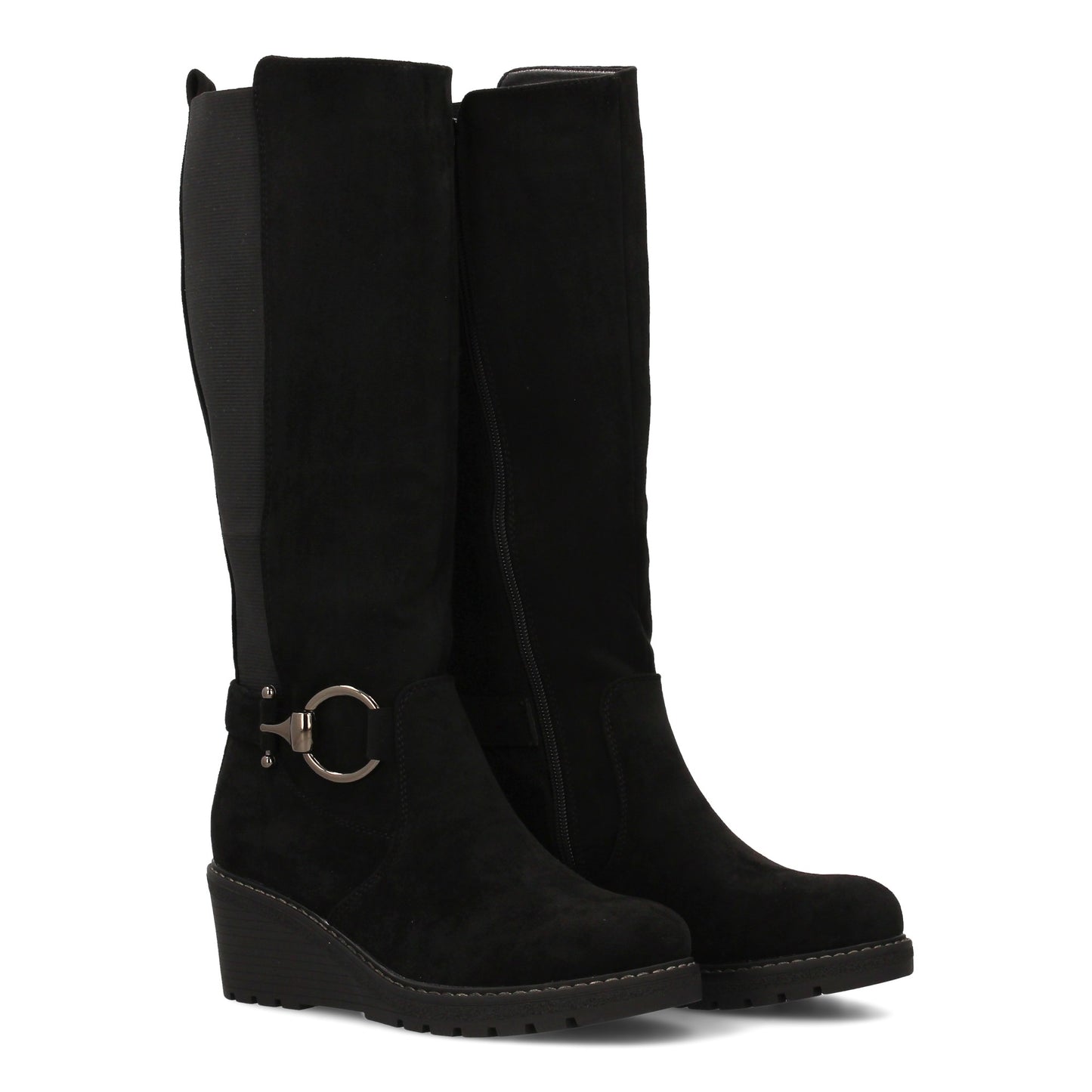 Bota alta mujer Diseño elegante  con cuña que aporta altura sin renunciar a la c