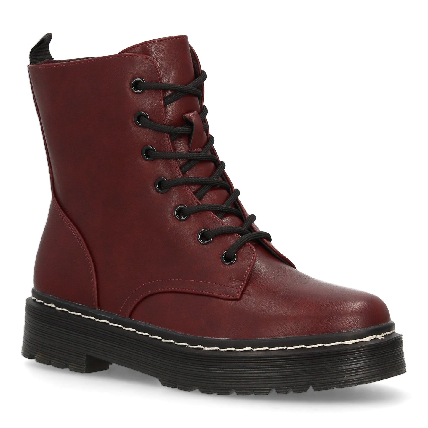 Botin de Tacon Ancho para Mujer  Comodo  con Estampado Liso  y Cierre de Cr