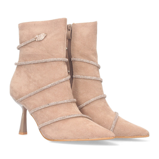 Botin de tacon para mujer  material ater